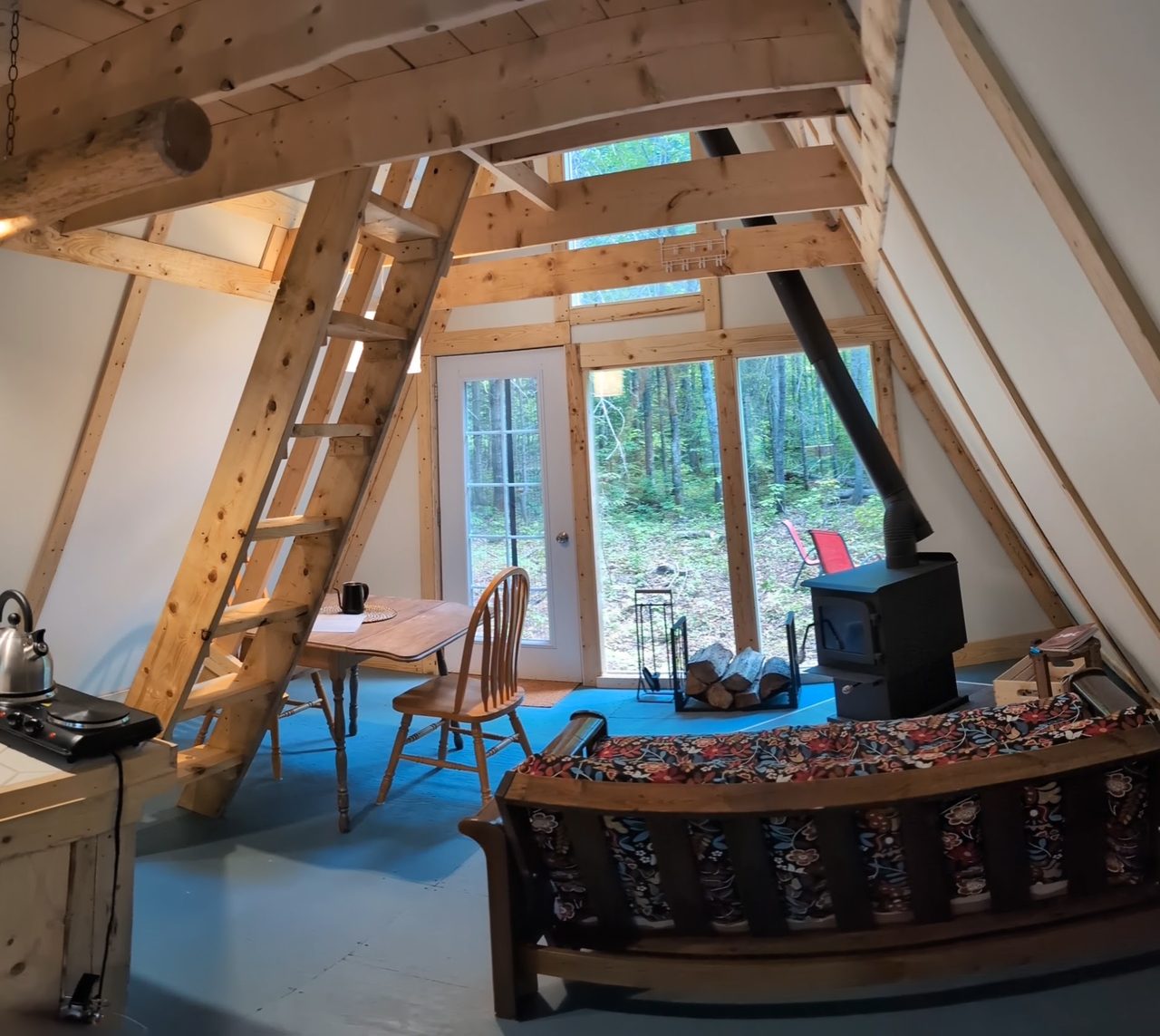 Intérieur des chalets aux Fougères